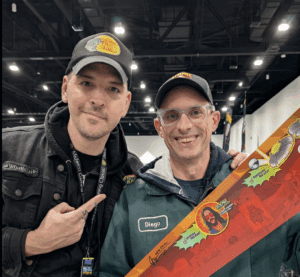 Mike meeting Jack Danger at the Midwest Gaming Classic in Milwaukee, WI.