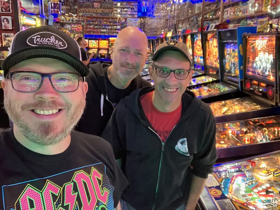The Smoking Popes boys enjoying Next Level Pinball Museum